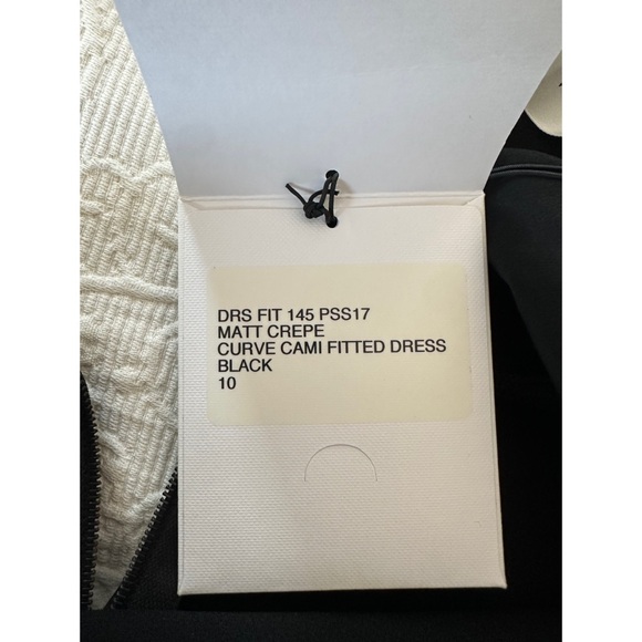 Victoria Beckham Black Bonded Crepe Cami Fitted Dress, Sz US 6/UK 10 - Picture 9 of 11